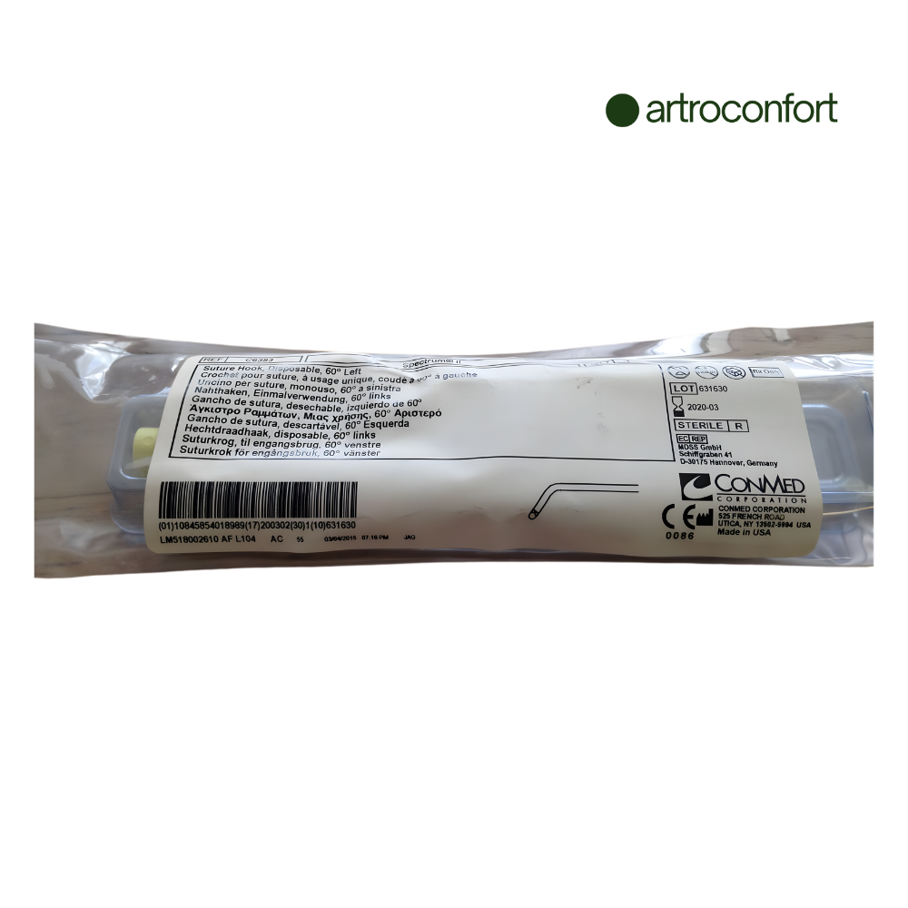 CONMED GANCHO PARA SUTURA ESTILO 60 GRADOS IZQUIERDA CAJA DE 5