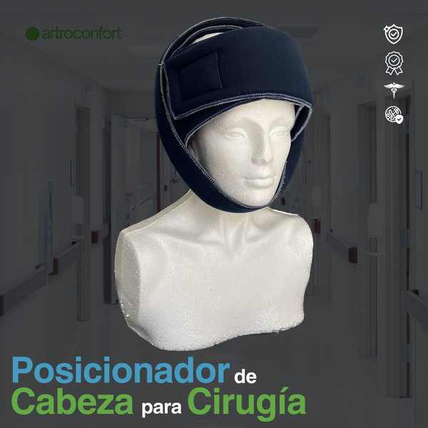 Posicionador de cabeza para silla de playa en cirugía de hombro