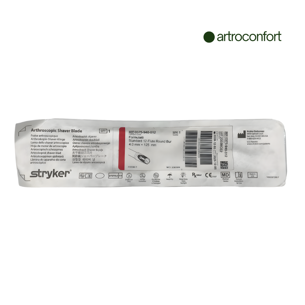 STRYKER FRESA REDONDA DE 12 ESTRÍAS FORMULA 4.0 MM X 125 MM