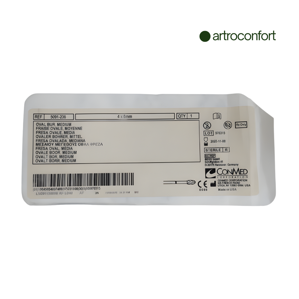 CONMED FRESA OVAL MEDIANA 4.0 X 8.0 MM CAJA DE 5