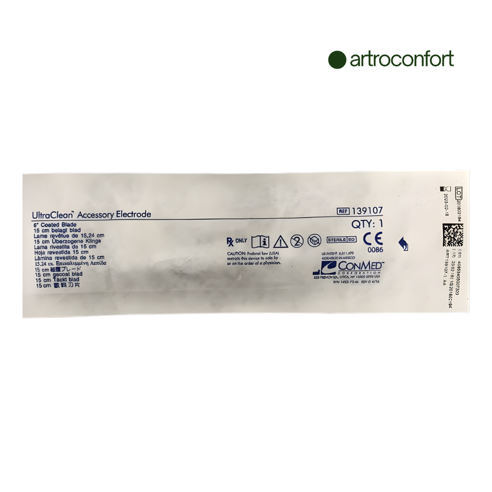 CONMED ELECTRODO DE HOJA REVESTIDA DE 6 PULGADAS ULTRACLEAN CAJA DE 50